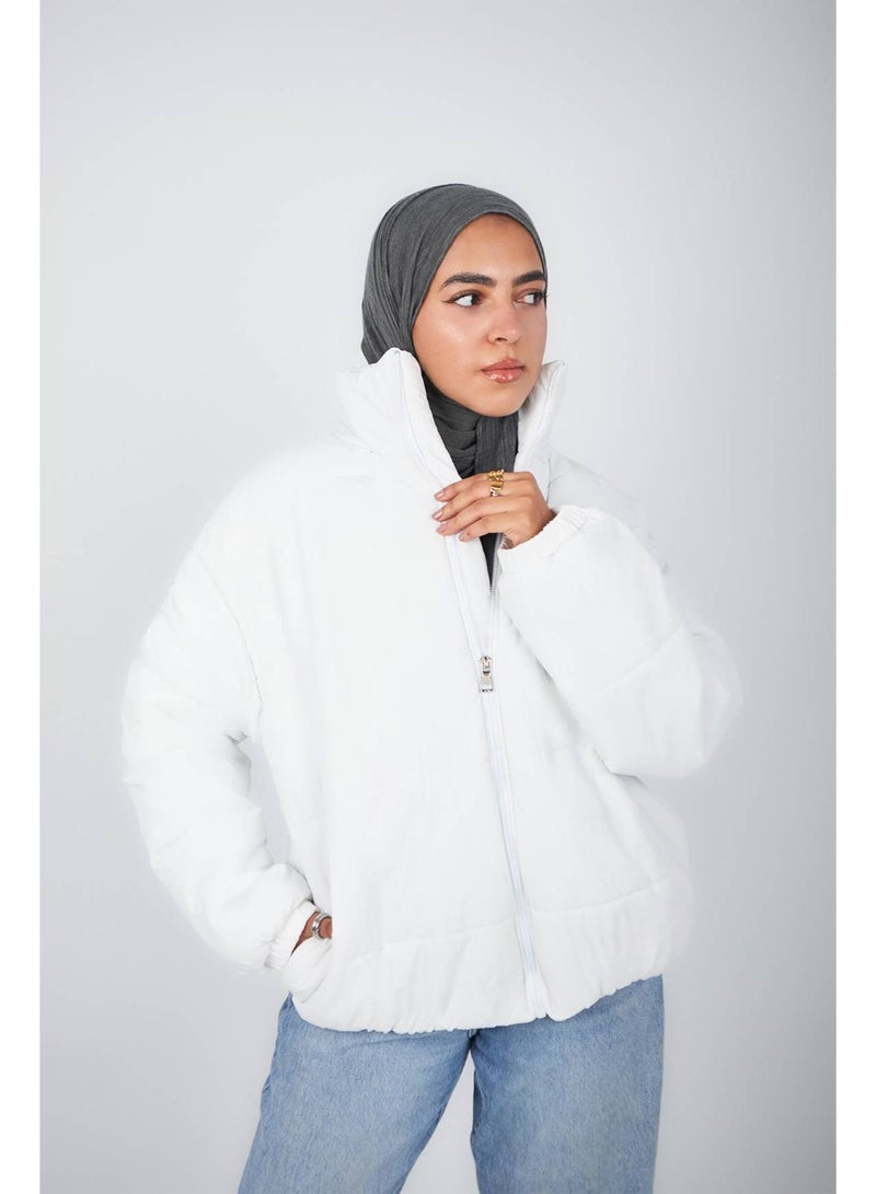 White Puff Jacket - Image 1